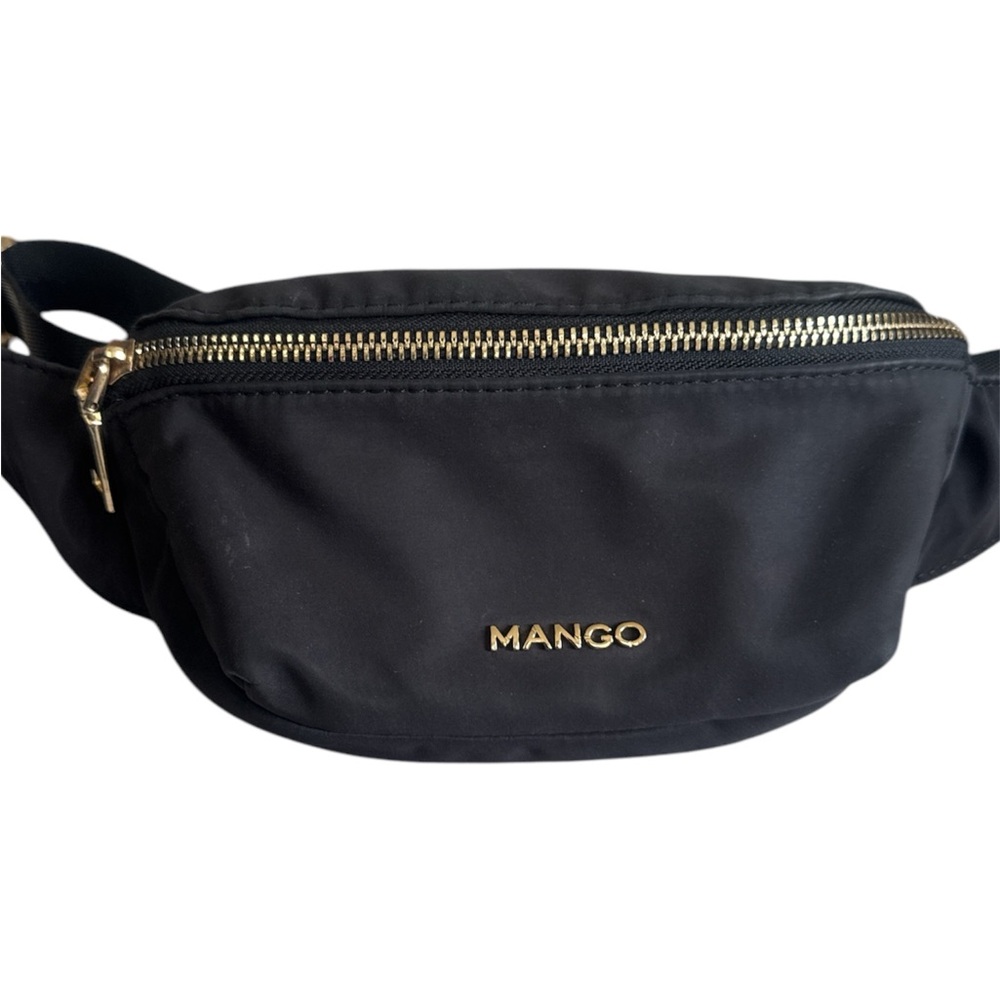 Mango Black Nylon Belt Bag